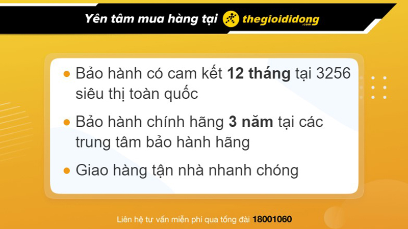 Yên tâm mua hàng tại Thế Giới Di Động